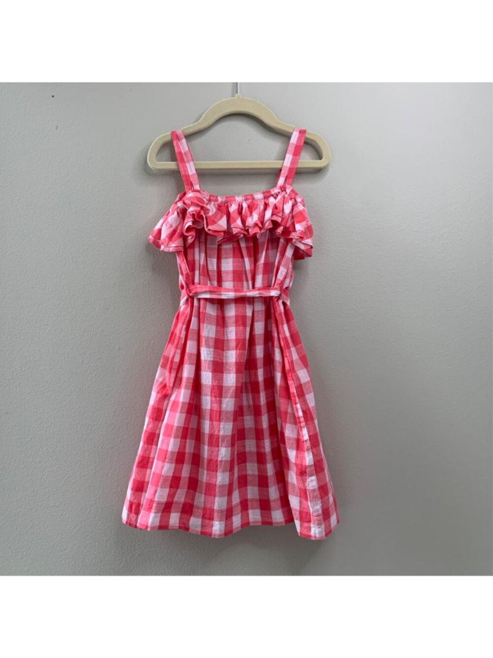 COUNTRY ROAD Red Gingham Sundress Girls 5 NWT Checks Ruffles Picnic Summer NEW - Picture 3 of 10